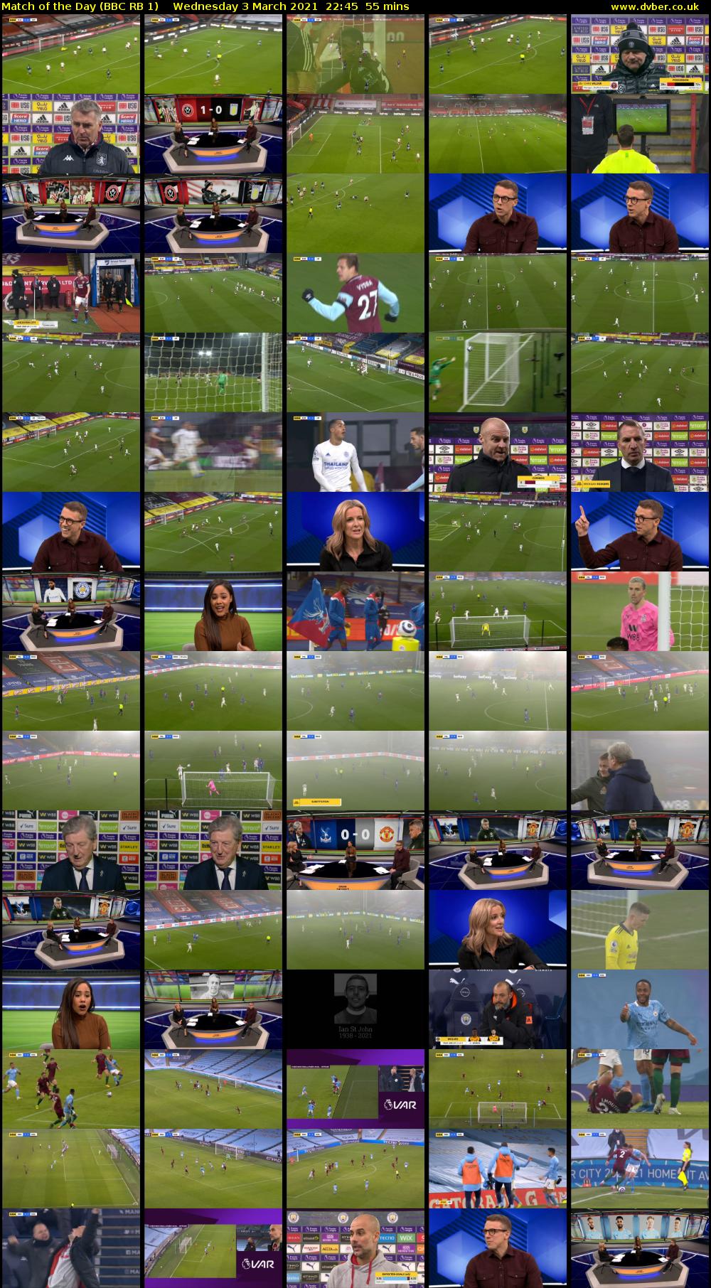 Match of the Day (BBC RB 1) Wednesday 3 March 2021 22:45 - 23:40