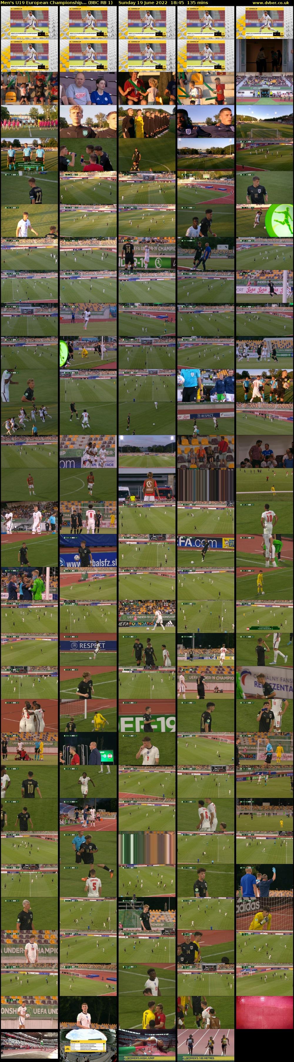 Men's U19 European Championship... (BBC RB 1) Sunday 19 June 2022 18:45 - 21:00
