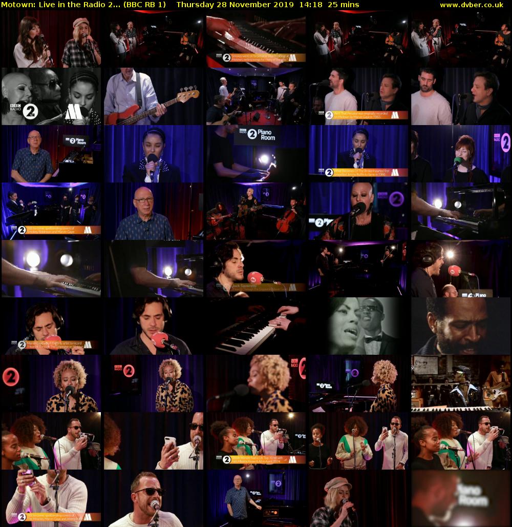 Motown: Live in the Radio 2... (BBC RB 1) Thursday 28 November 2019 14:18 - 14:43
