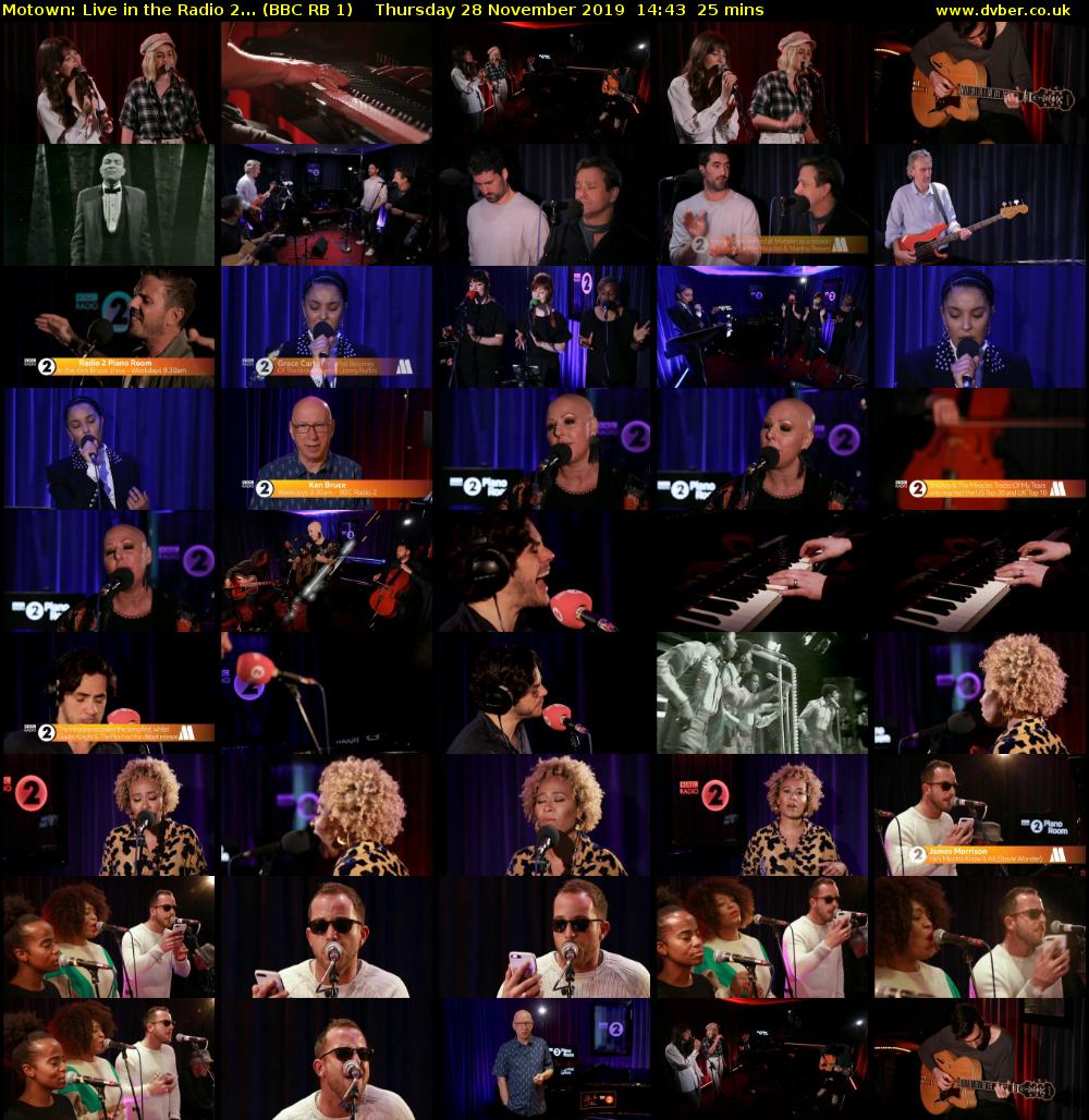 Motown: Live in the Radio 2... (BBC RB 1) Thursday 28 November 2019 14:43 - 15:08