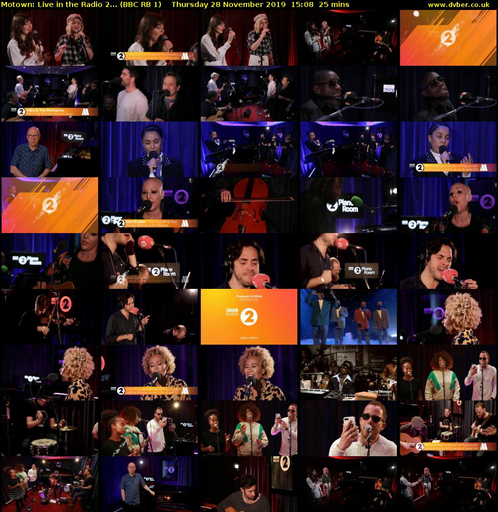 Motown: Live in the Radio 2... (BBC RB 1) Thursday 28 November 2019 15:08 - 15:33