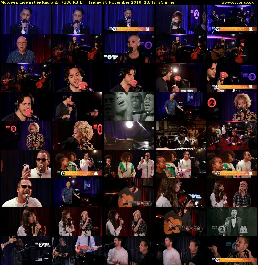 Motown: Live in the Radio 2... (BBC RB 1) Friday 29 November 2019 13:42 - 14:07