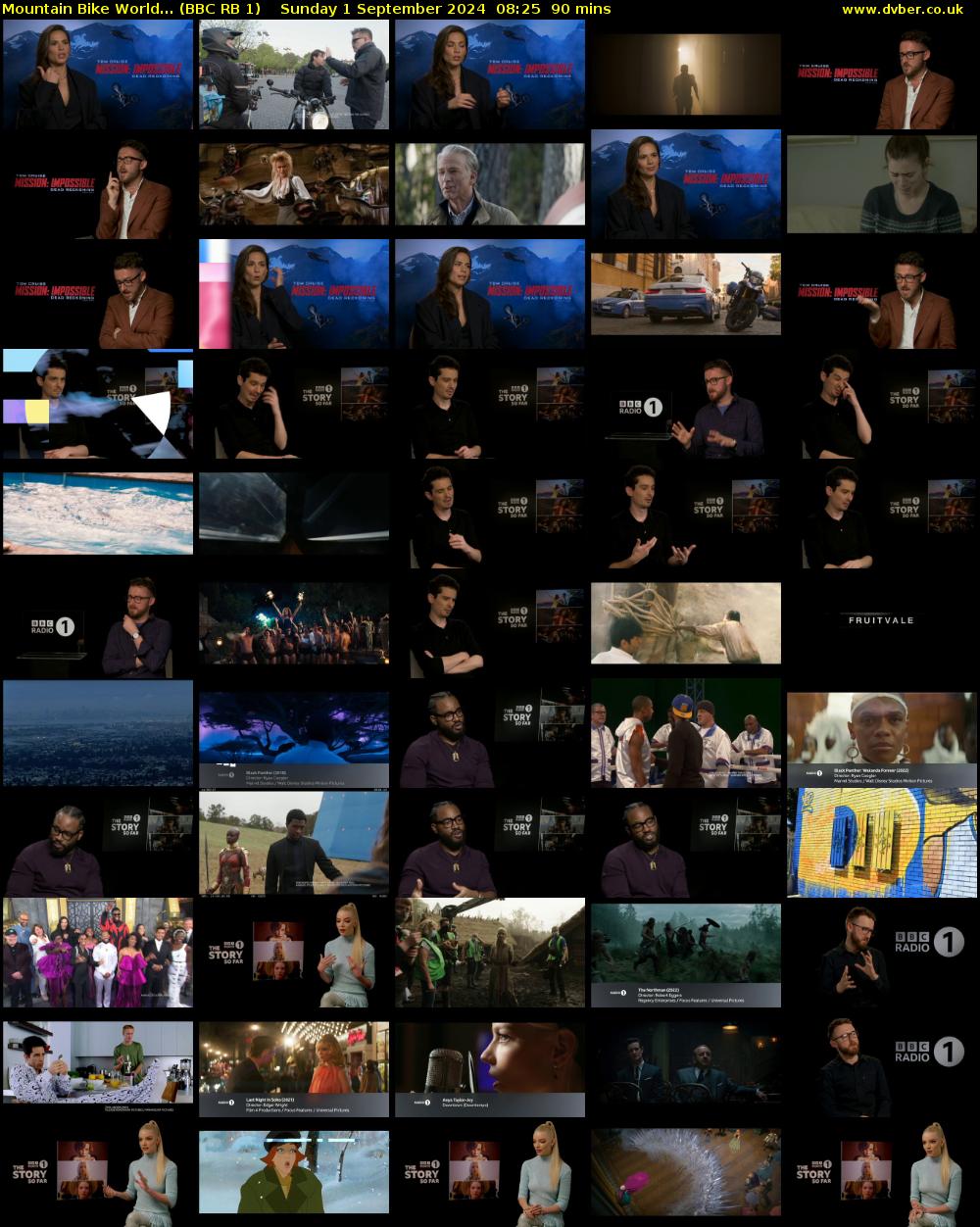 Mountain Bike World... (BBC RB 1) Sunday 1 September 2024 08:25 - 09:55