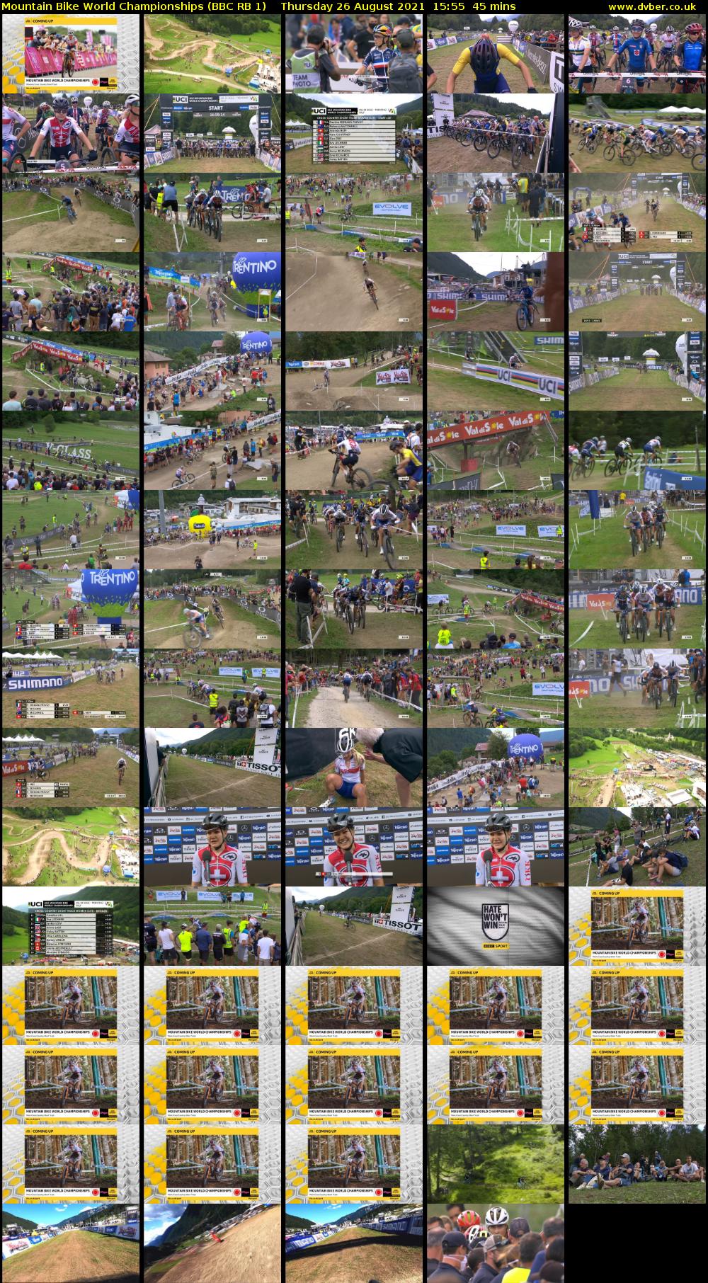 Mountain Bike World Championships (BBC RB 1) Thursday 26 August 2021 15:55 - 16:40