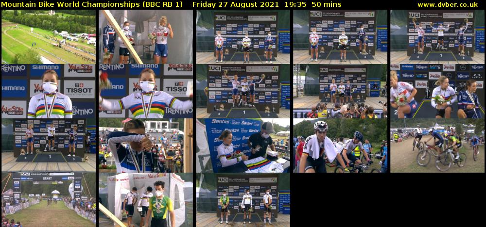 Mountain Bike World Championships (BBC RB 1) Friday 27 August 2021 19:35 - 20:25