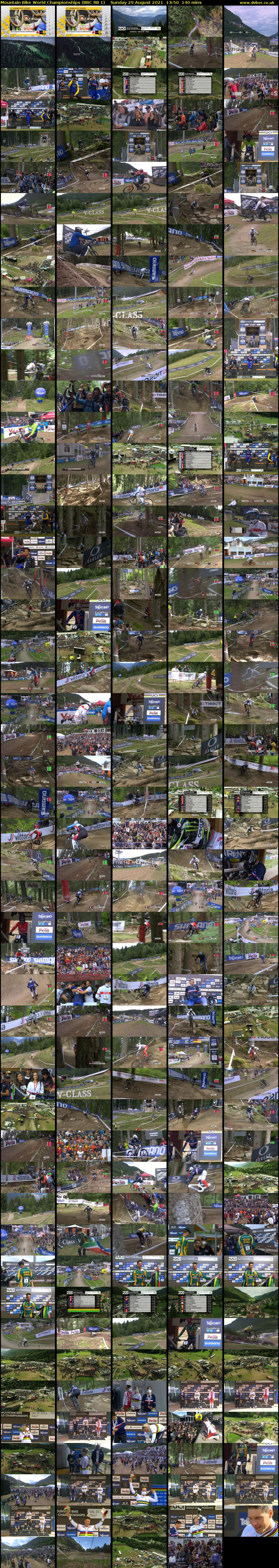 Mountain Bike World Championships (BBC RB 1) Sunday 29 August 2021 13:50 - 16:10