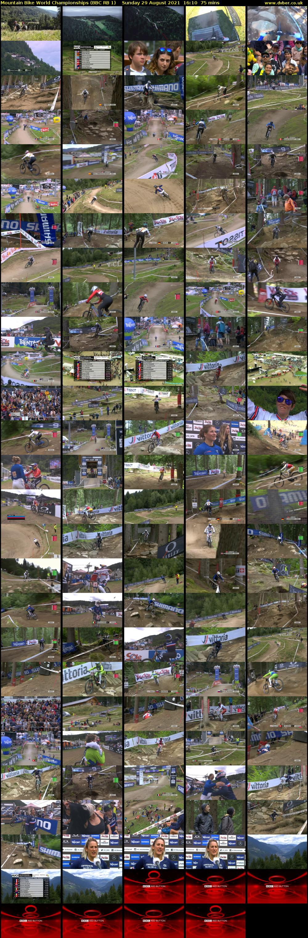 Mountain Bike World Championships (BBC RB 1) Sunday 29 August 2021 16:10 - 17:25