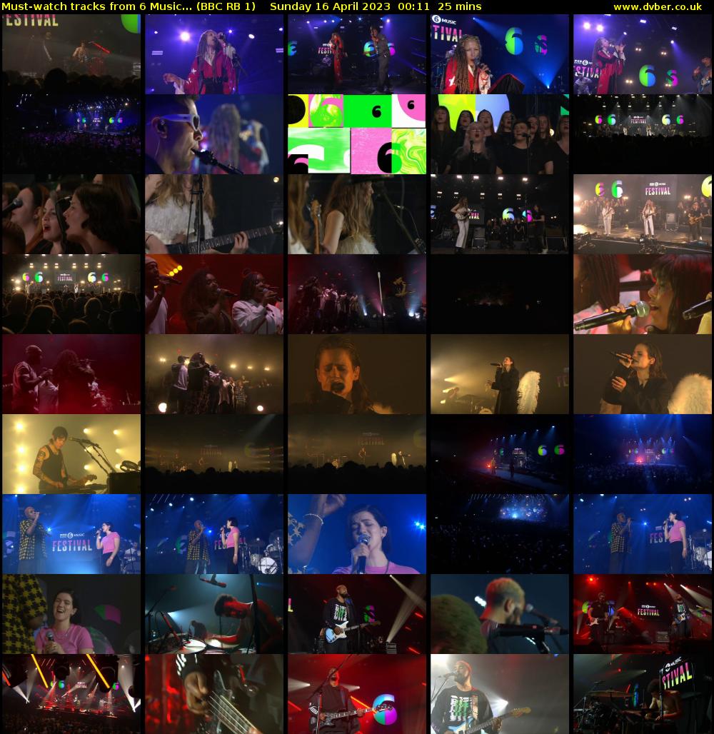 Must-watch tracks from 6 Music... (BBC RB 1) Sunday 16 April 2023 00:11 - 00:36
