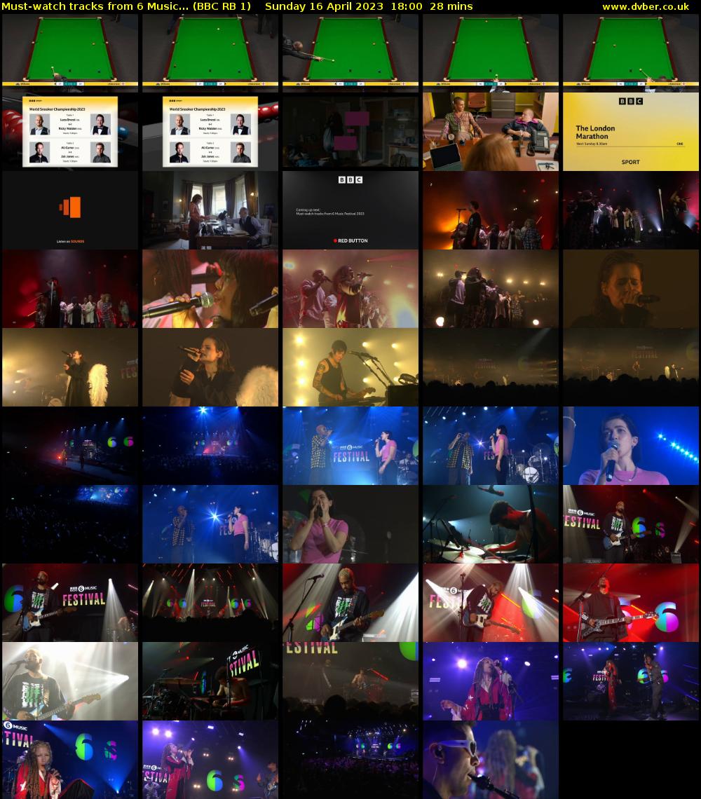 Must-watch tracks from 6 Music... (BBC RB 1) Sunday 16 April 2023 18:00 - 18:28