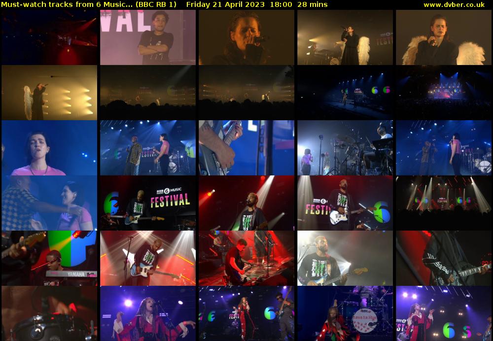 Must-watch tracks from 6 Music... (BBC RB 1) Friday 21 April 2023 18:00 - 18:28