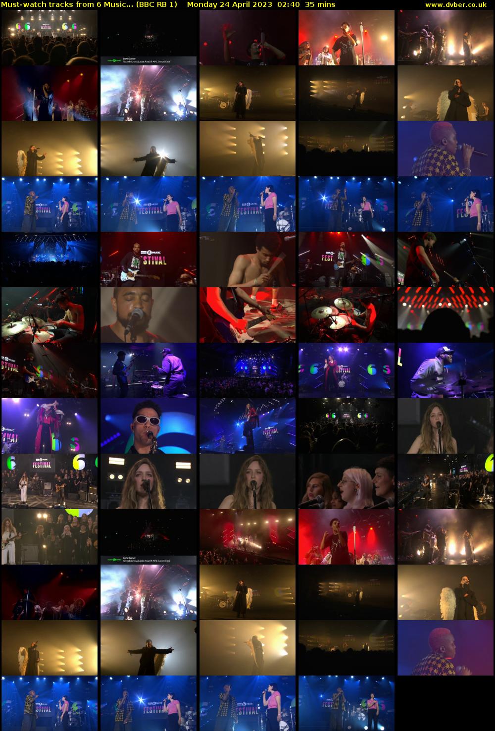 Must-watch tracks from 6 Music... (BBC RB 1) Monday 24 April 2023 02:40 - 03:15