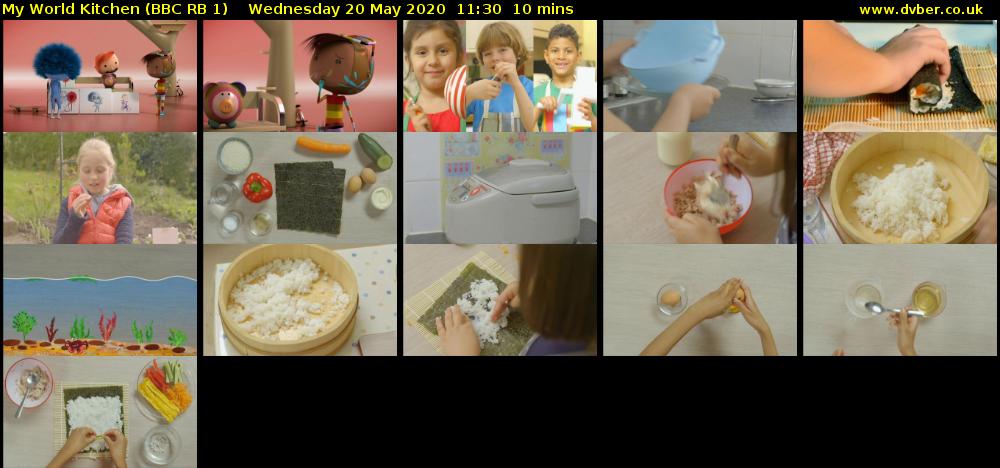 My World Kitchen (BBC RB 1) Wednesday 20 May 2020 11:30 - 11:40