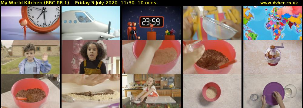My World Kitchen (BBC RB 1) Friday 3 July 2020 11:30 - 11:40