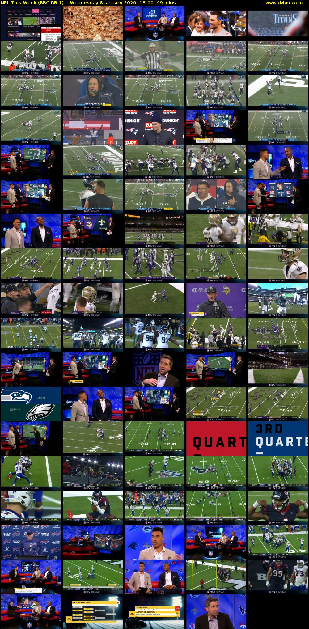 NFL This Week (BBC RB 1) Wednesday 8 January 2020 18:00 - 18:49