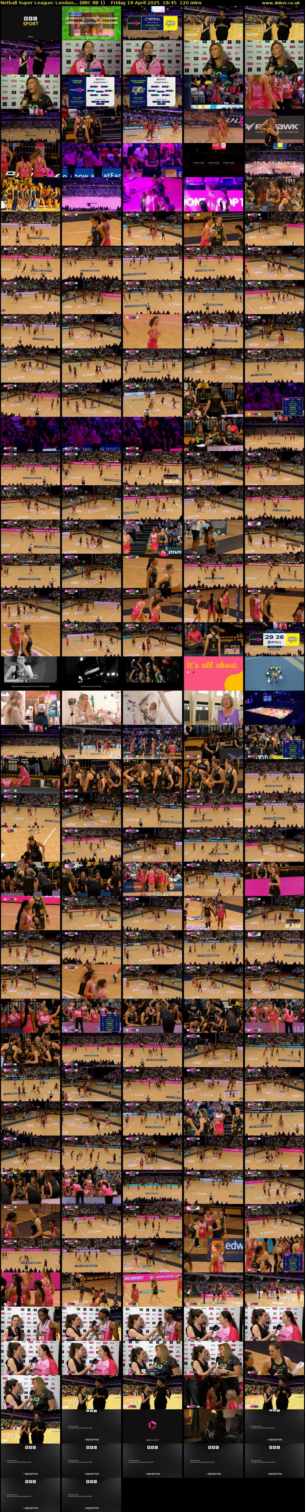 Netball Super League: London... (BBC RB 1) Friday 18 April 2025 18:45 - 20:45