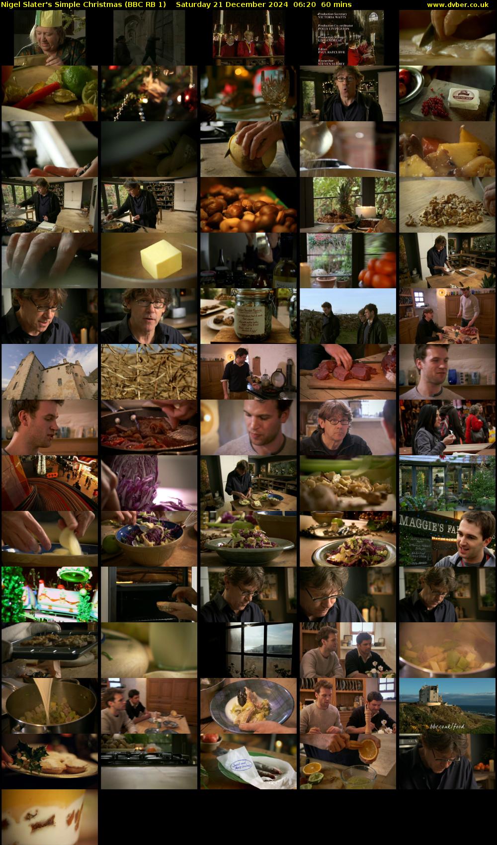 Nigel Slater's Simple Christmas (BBC RB 1) Saturday 21 December 2024 06:20 - 07:20