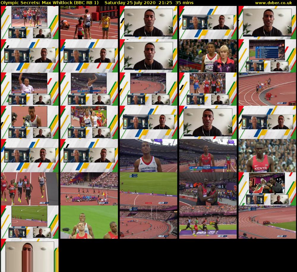 Olympic Secrets: Max Whitlock (BBC RB 1) Saturday 25 July 2020 21:25 - 22:00