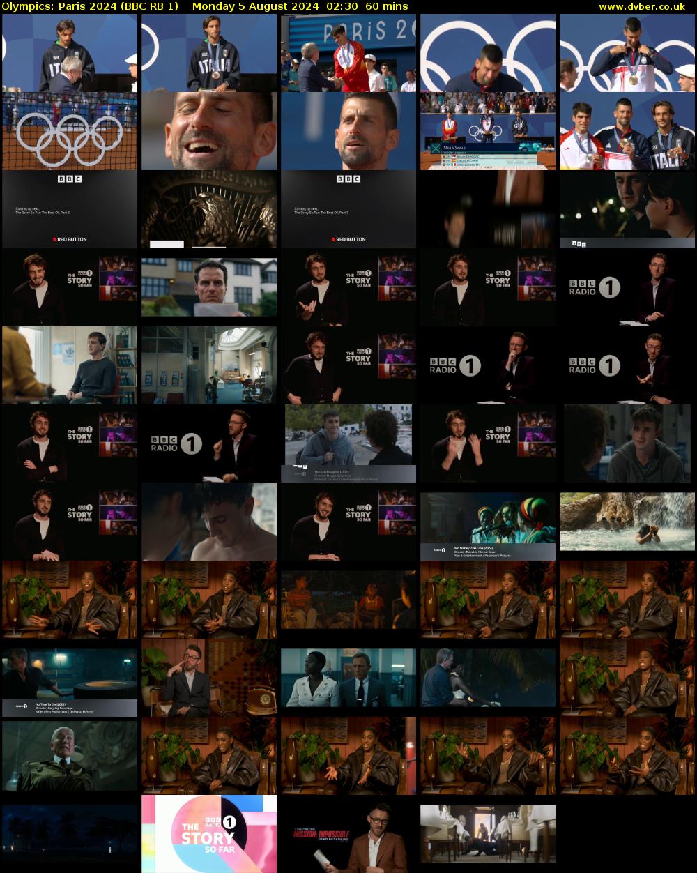 Olympics: Paris 2024 (BBC RB 1) Monday 5 August 2024 02:30 - 03:30
