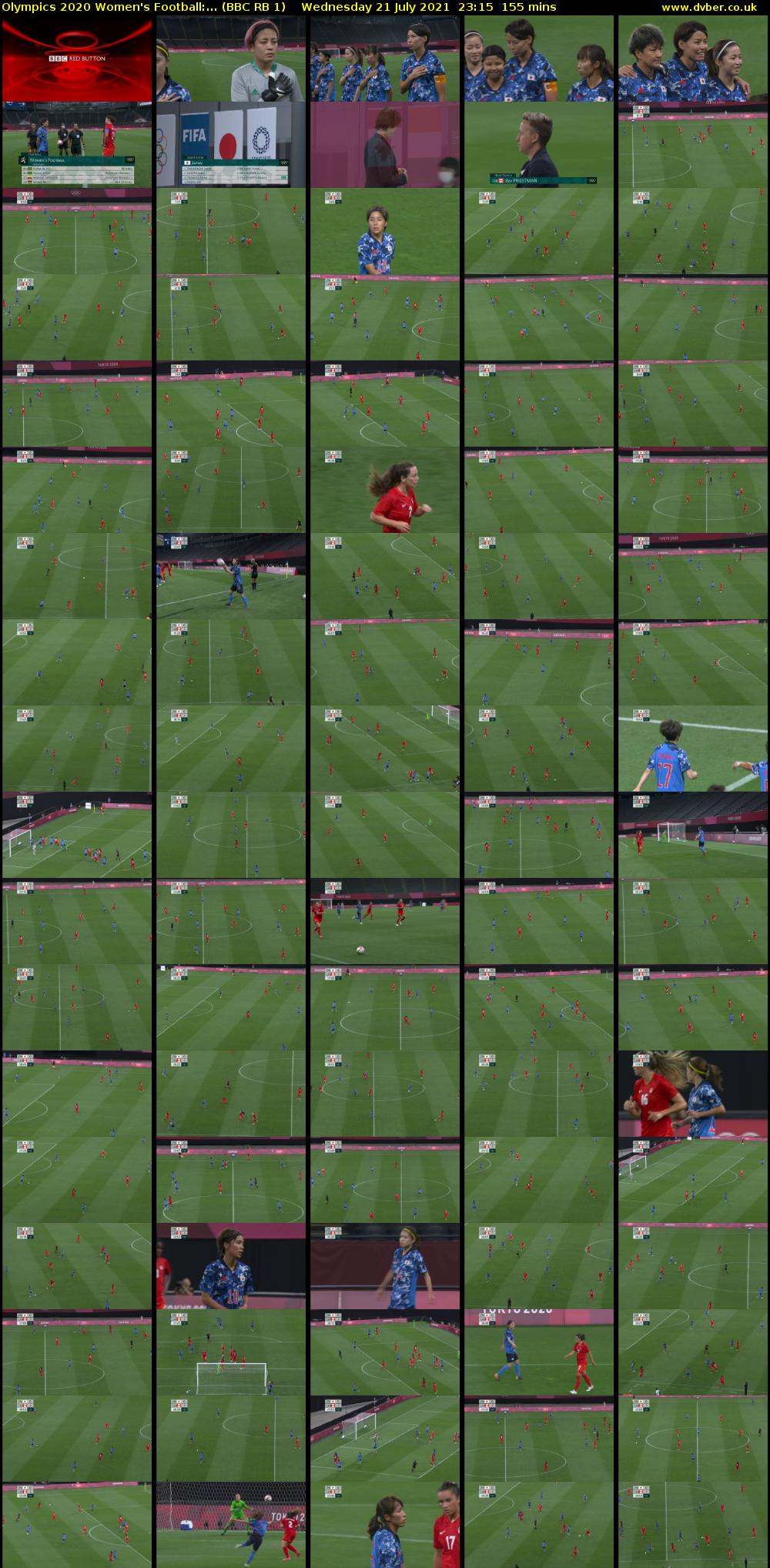 Olympics 2020 Women's Football:... (BBC RB 1) Wednesday 21 July 2021 23:15 - 01:50