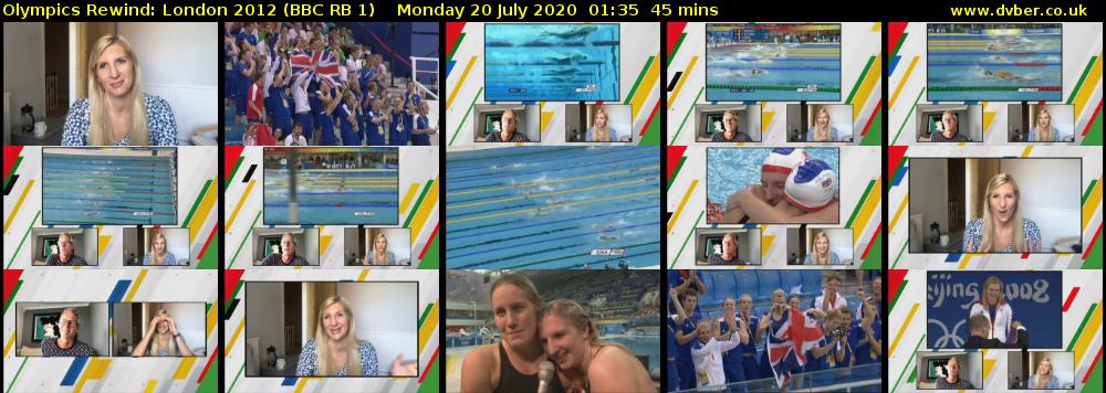 Olympics Rewind: London 2012 (BBC RB 1) Monday 20 July 2020 01:35 - 02:20