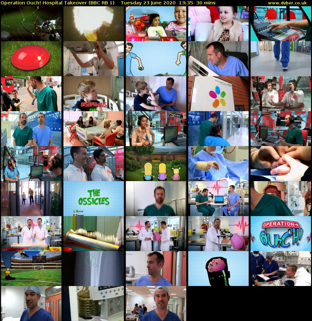 Operation Ouch! Hospital Takeover (BBC RB 1) Tuesday 23 June 2020 13:35 - 14:05