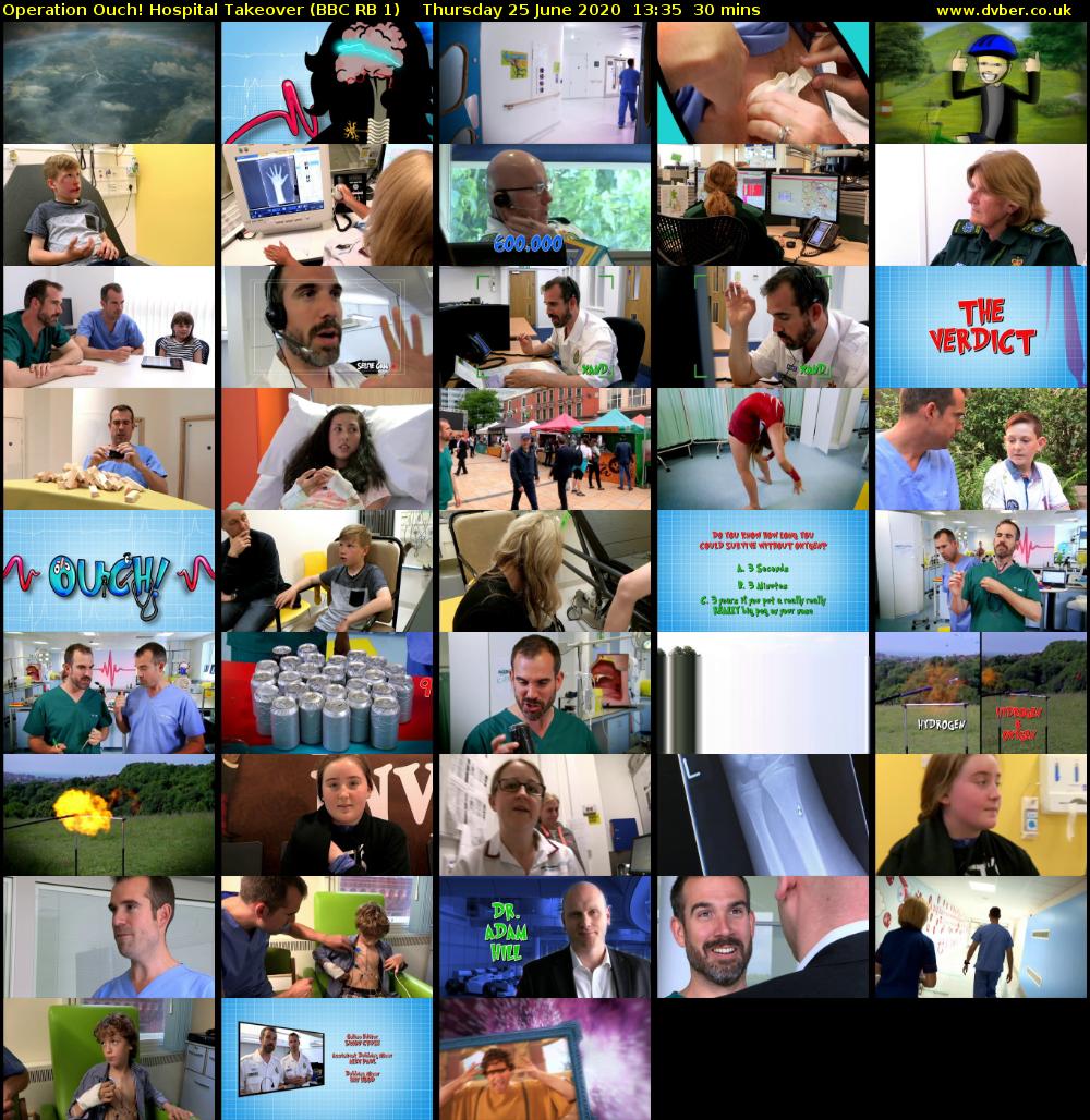 Operation Ouch! Hospital Takeover (BBC RB 1) Thursday 25 June 2020 13:35 - 14:05