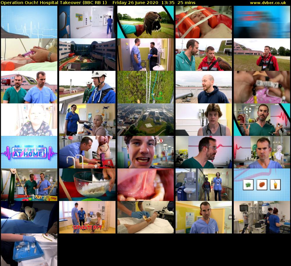 Operation Ouch! Hospital Takeover (BBC RB 1) Friday 26 June 2020 13:35 - 14:00