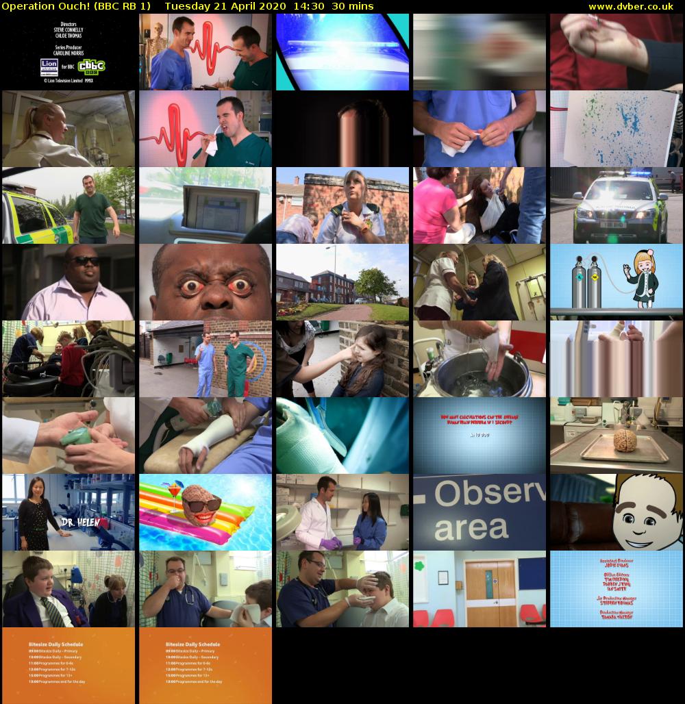 Operation Ouch! (BBC RB 1) Tuesday 21 April 2020 14:30 - 15:00