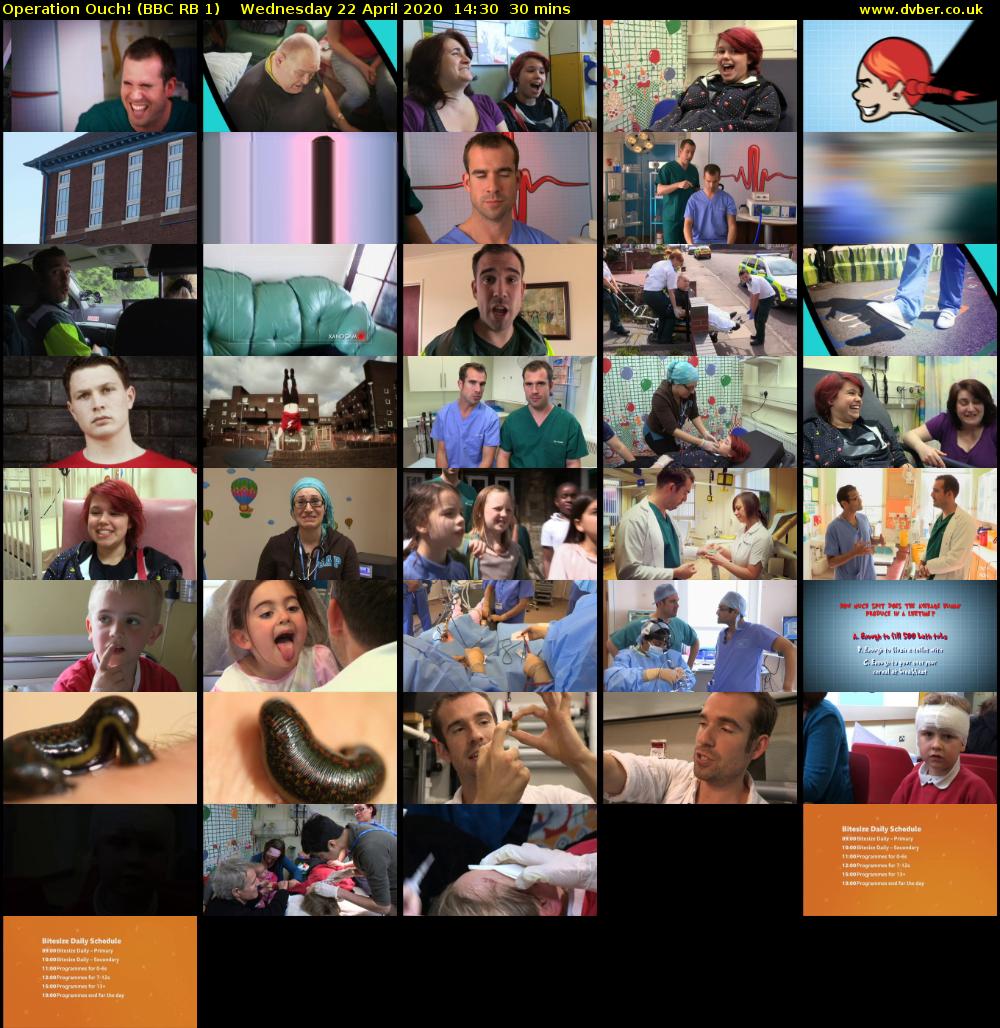 Operation Ouch! (BBC RB 1) Wednesday 22 April 2020 14:30 - 15:00