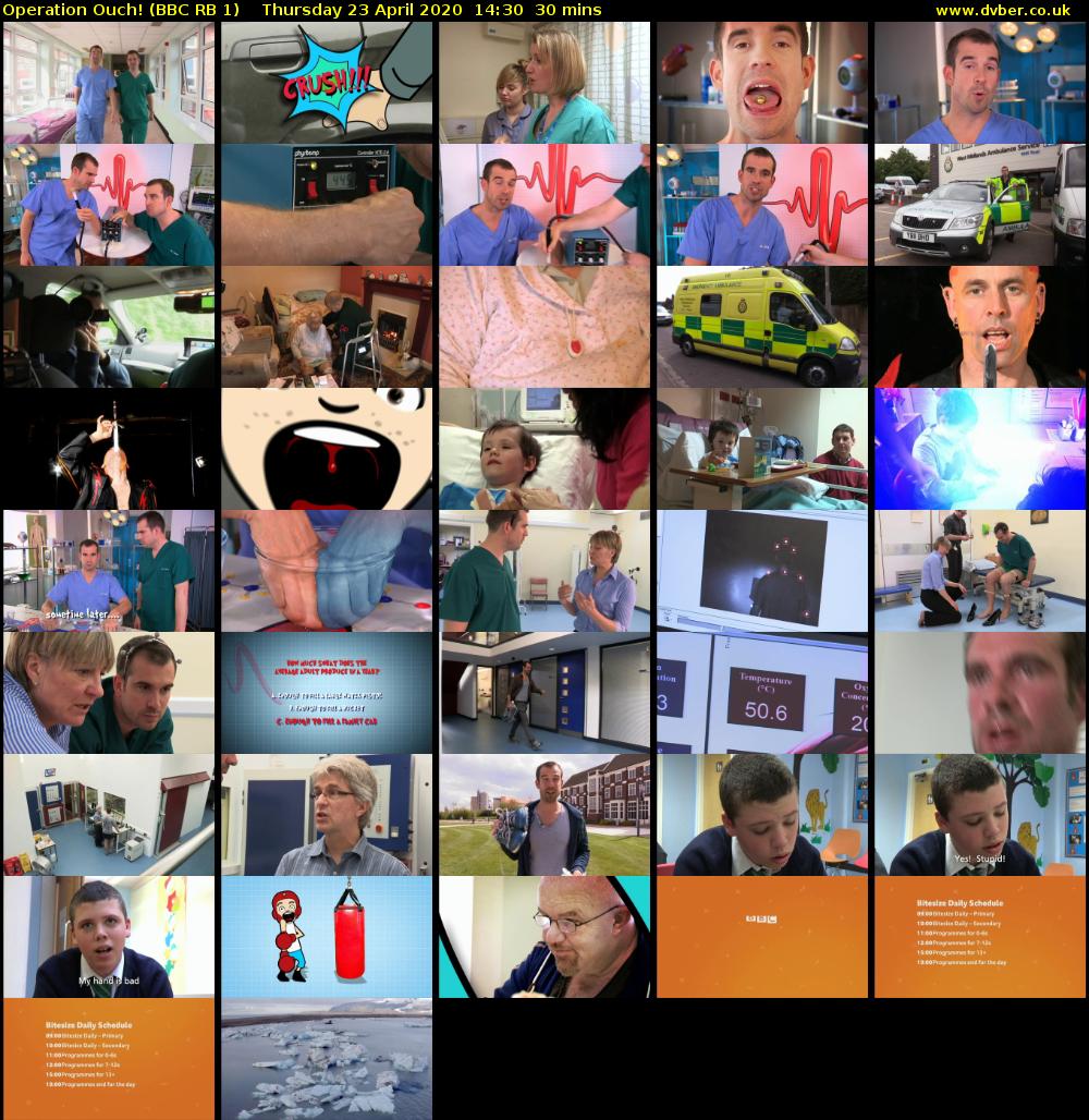 Operation Ouch! (BBC RB 1) Thursday 23 April 2020 14:30 - 15:00