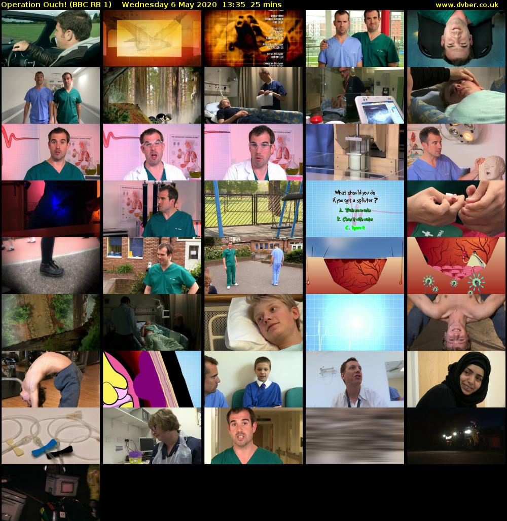 Operation Ouch! (BBC RB 1) Wednesday 6 May 2020 13:35 - 14:00
