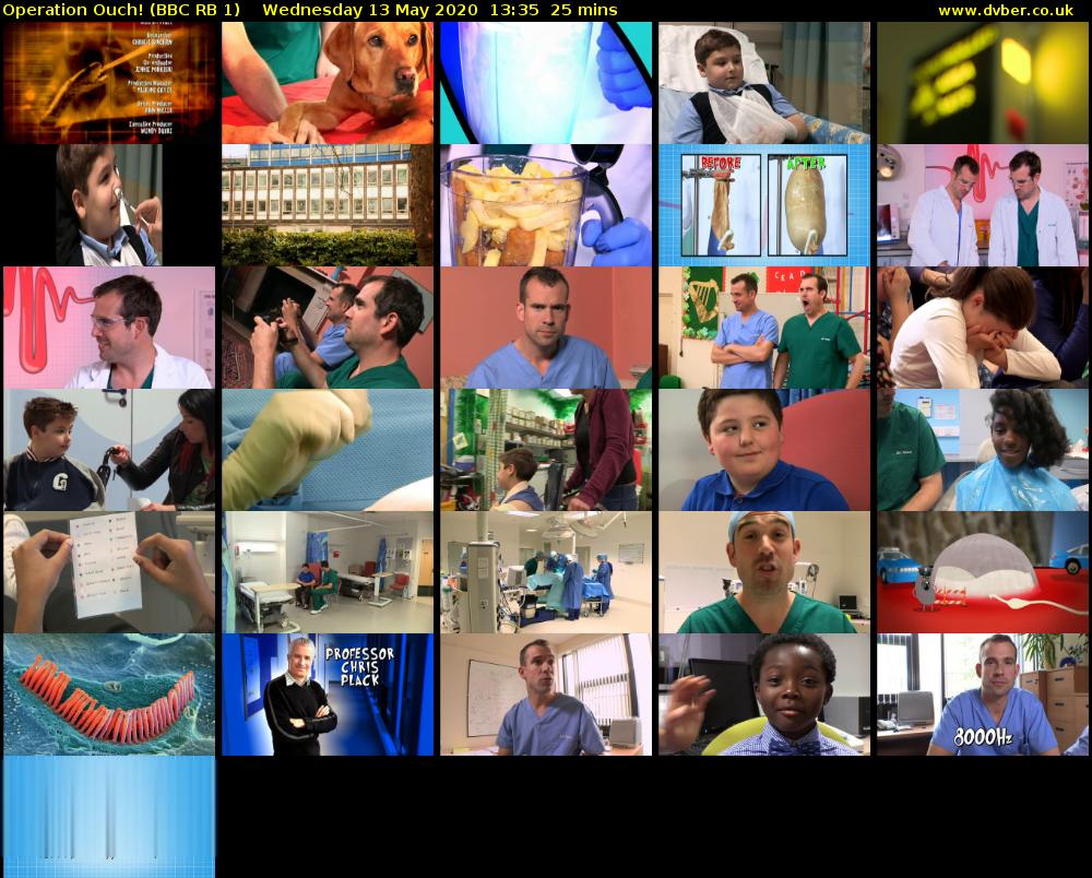 Operation Ouch! (BBC RB 1) Wednesday 13 May 2020 13:35 - 14:00