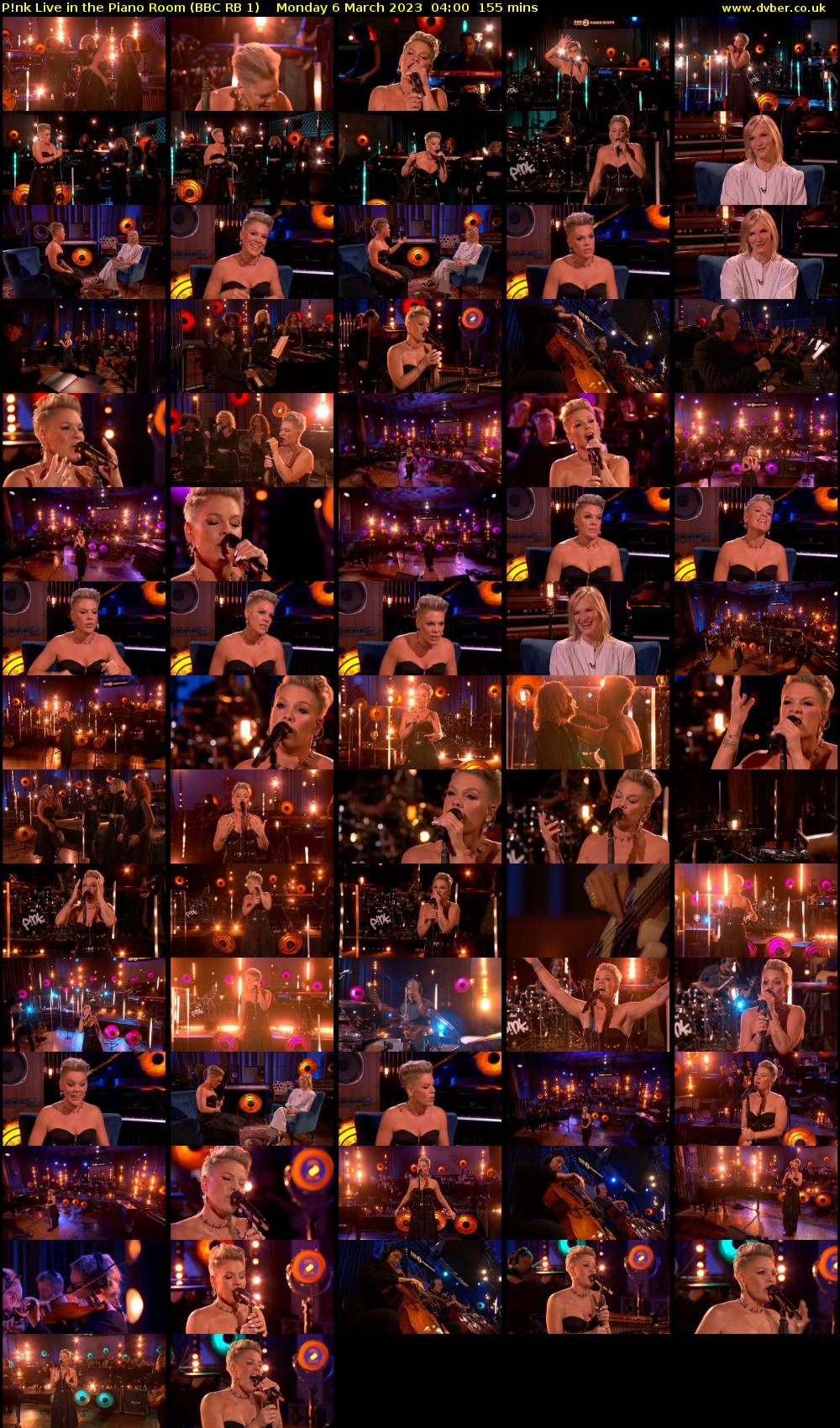 P!nk Live in the Piano Room (BBC RB 1) Monday 6 March 2023 04:00 - 06:35