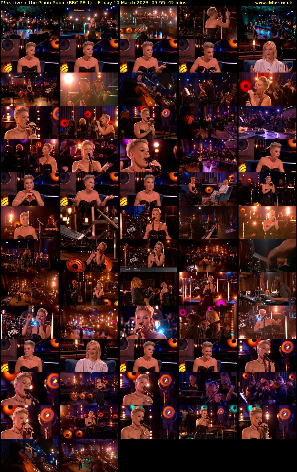 P!nk Live in the Piano Room (BBC RB 1) Friday 10 March 2023 05:55 - 06:37