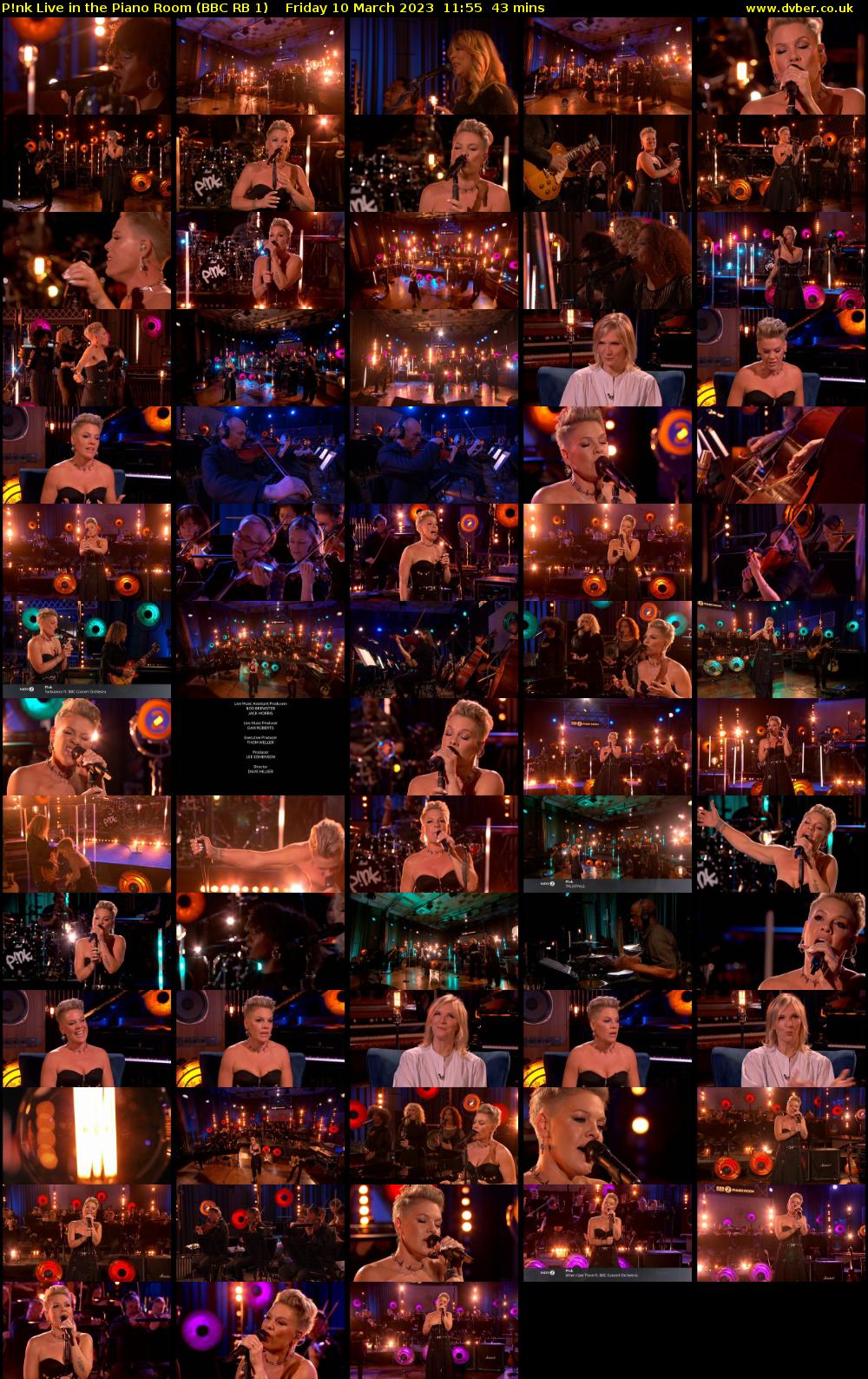 P!nk Live in the Piano Room (BBC RB 1) Friday 10 March 2023 11:55 - 12:38
