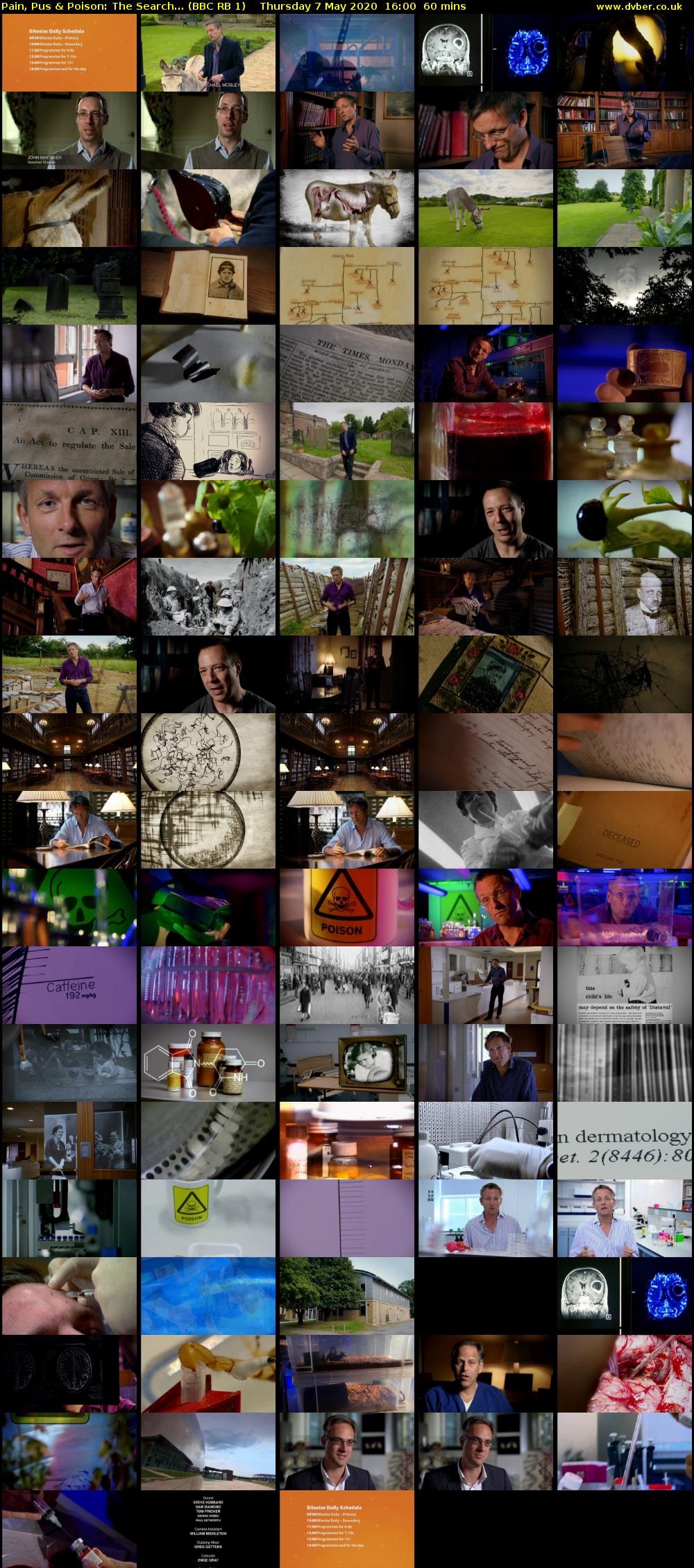 Pain, Pus & Poison: The Search... (BBC RB 1) Thursday 7 May 2020 16:00 - 17:00