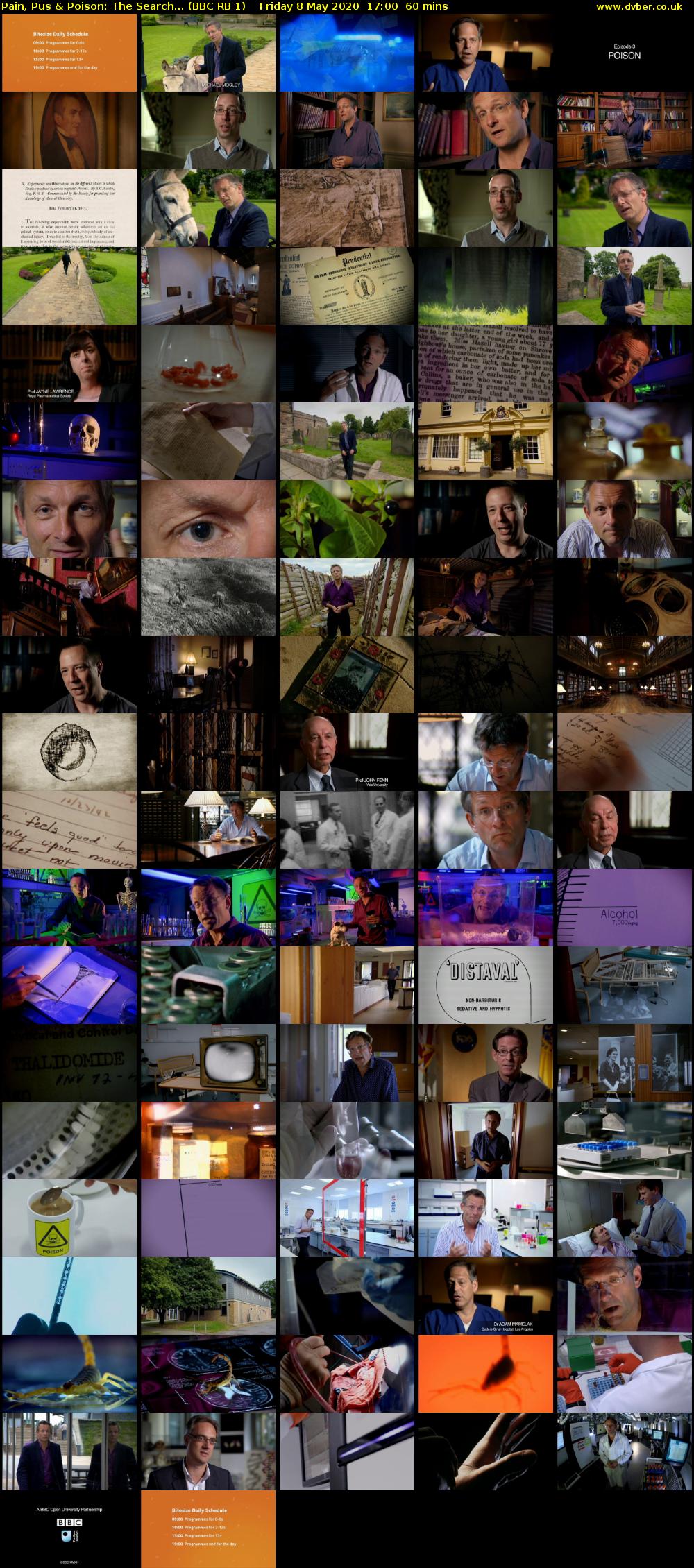Pain, Pus & Poison: The Search... (BBC RB 1) Friday 8 May 2020 17:00 - 18:00