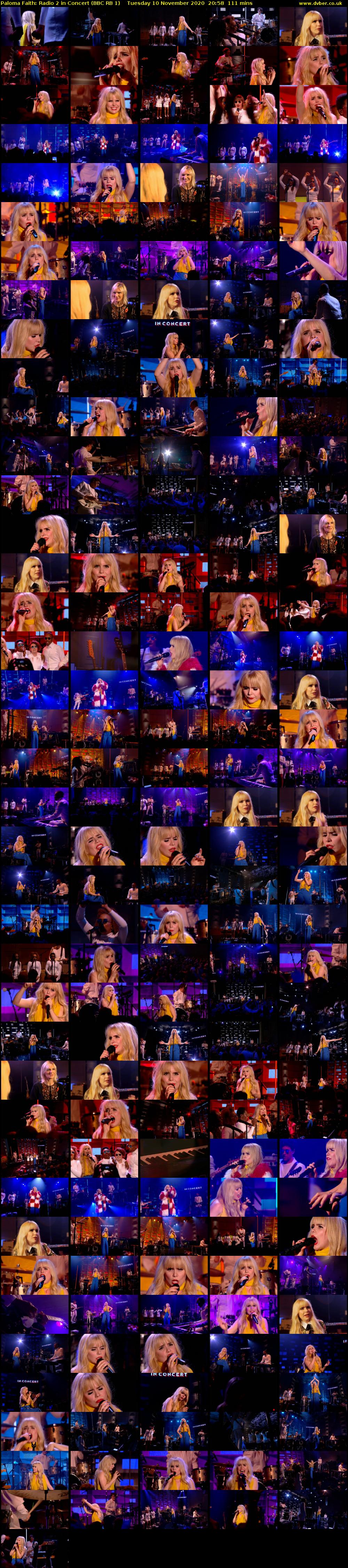 Paloma Faith: Radio 2 in Concert (BBC RB 1) Tuesday 10 November 2020 20:58 - 22:49