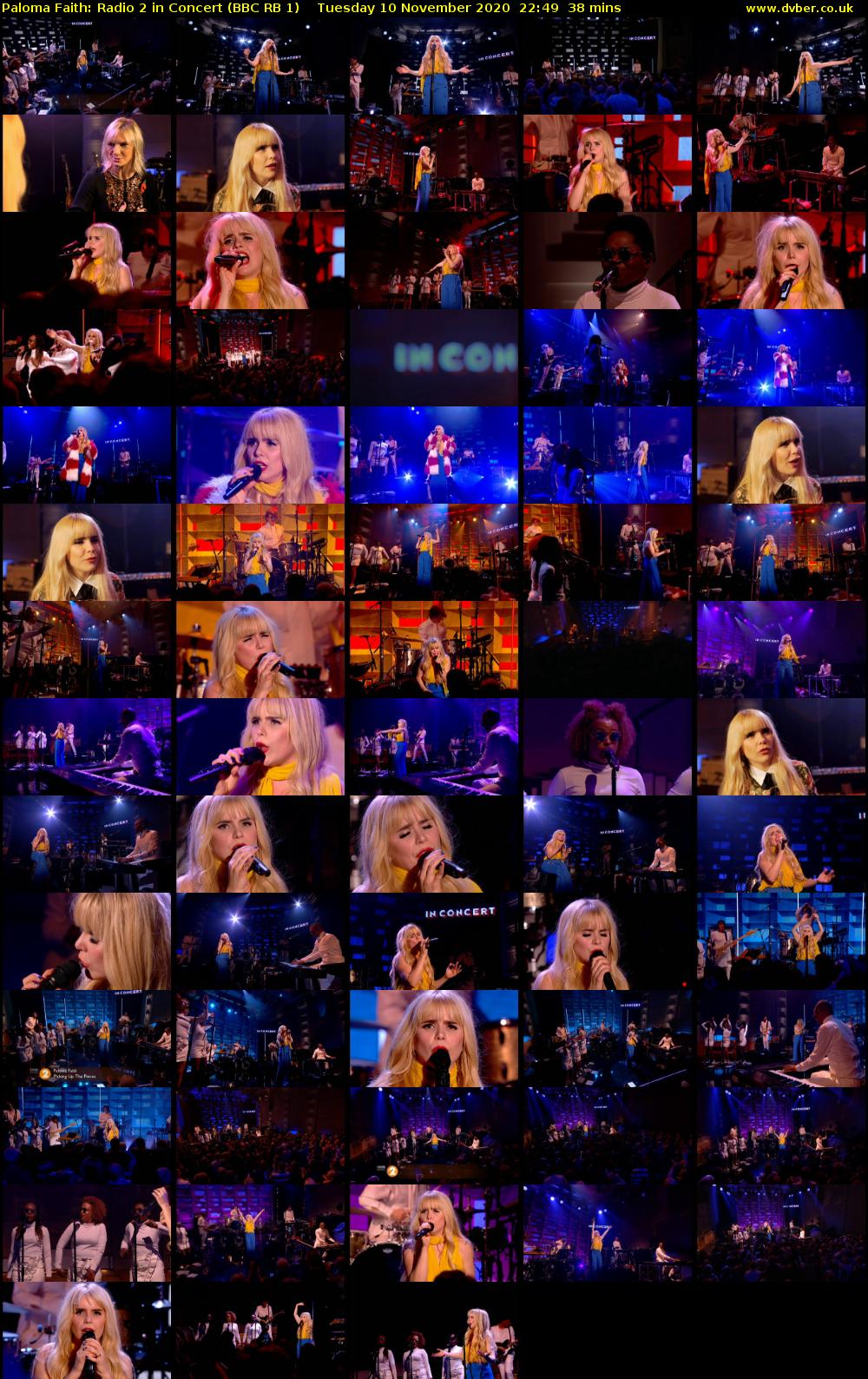 Paloma Faith: Radio 2 in Concert (BBC RB 1) Tuesday 10 November 2020 22:49 - 23:27