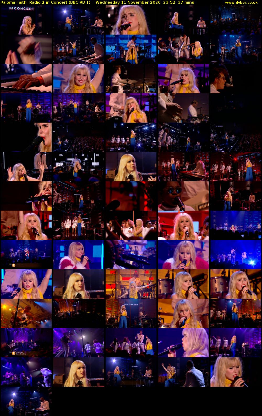 Paloma Faith: Radio 2 in Concert (BBC RB 1) Wednesday 11 November 2020 23:52 - 00:29
