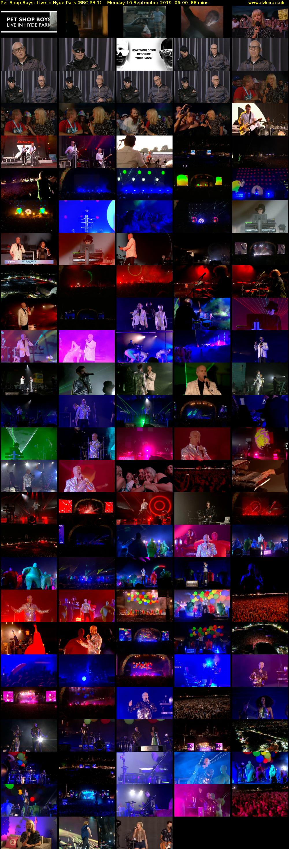 Pet Shop Boys: Live in Hyde Park (BBC RB 1) Monday 16 September 2019 06:00 - 07:28
