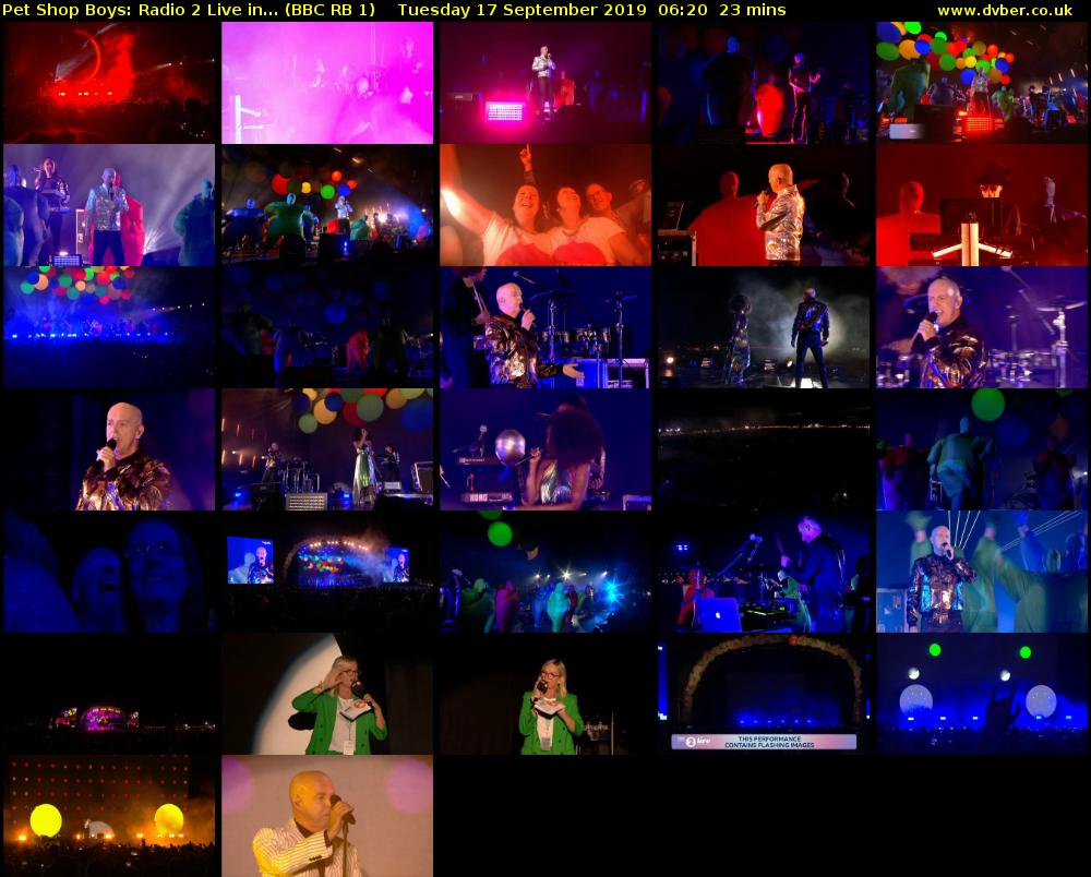 Pet Shop Boys: Radio 2 Live in... (BBC RB 1) Tuesday 17 September 2019 06:20 - 06:43