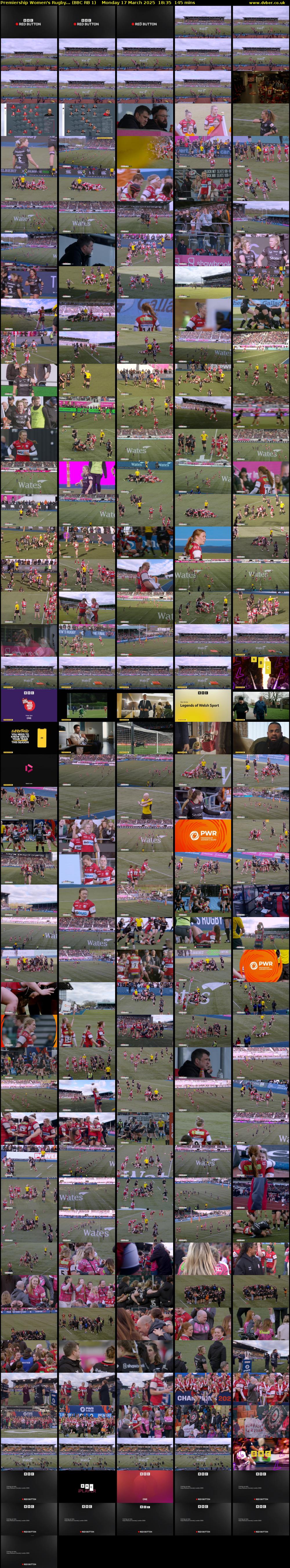 Premiership Women's Rugby... (BBC RB 1) Monday 17 March 2025 18:35 - 21:00