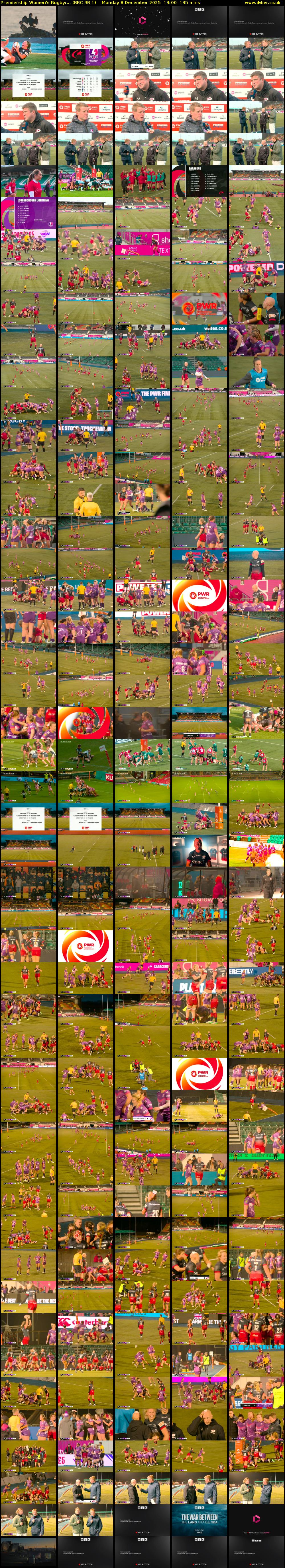 Premiership Women's Rugby:... (BBC RB 1) Monday 8 December 2025 13:00 - 15:15