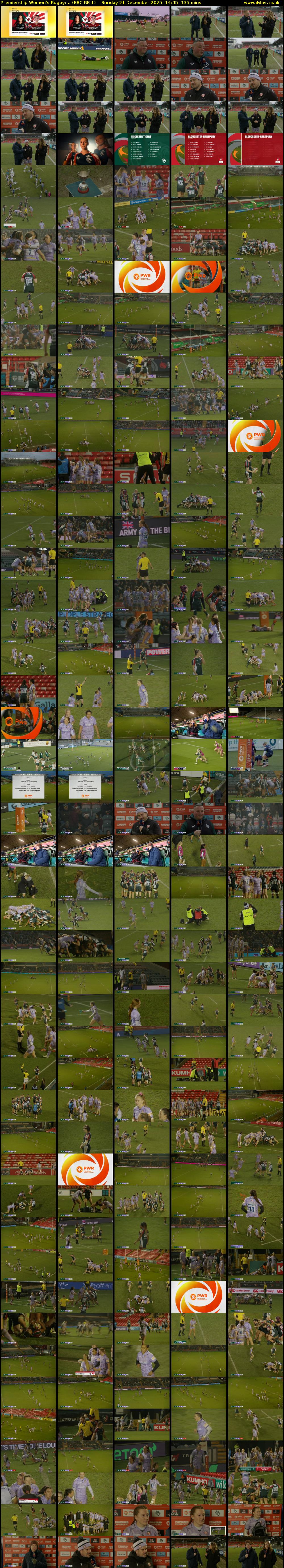 Premiership Women's Rugby:... (BBC RB 1) Sunday 21 December 2025 14:45 - 17:00