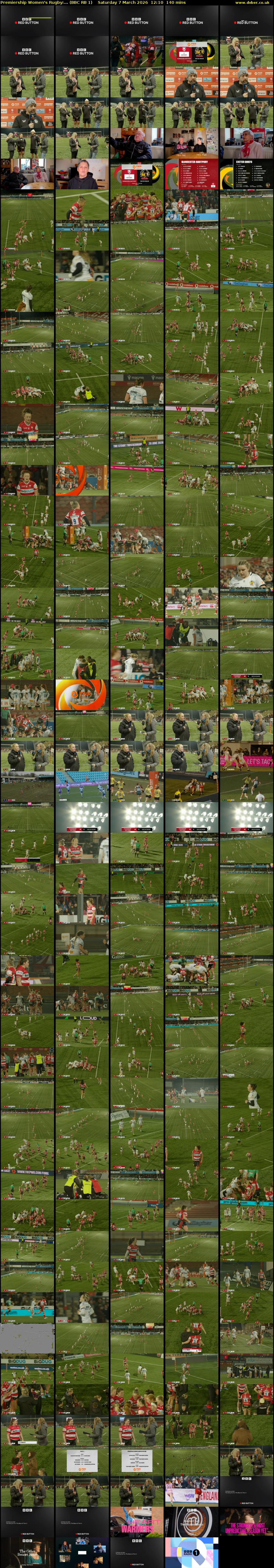 Premiership Women's Rugby:... (BBC RB 1) Saturday 7 March 2026 12:10 - 14:30