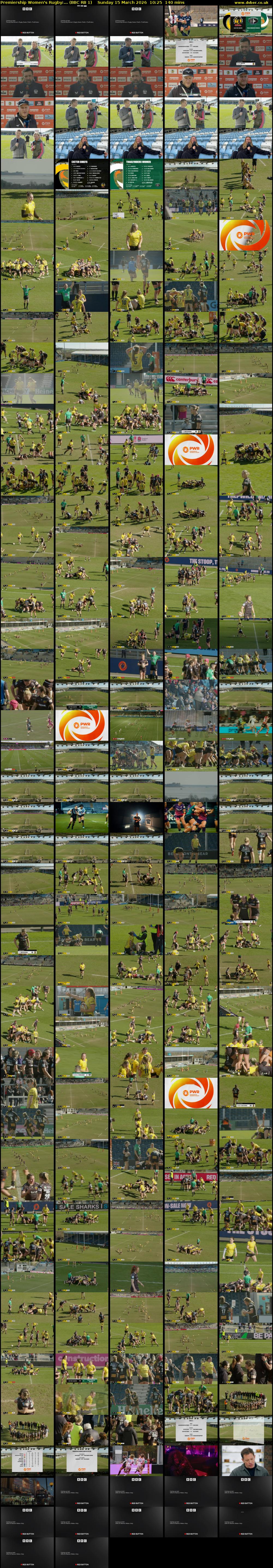 Premiership Women's Rugby:... (BBC RB 1) Sunday 15 March 2026 10:25 - 12:45