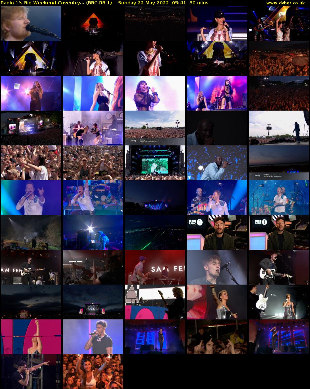 Radio 1's Big Weekend Coventry... (BBC RB 1) Sunday 22 May 2022 05:41 - 06:11