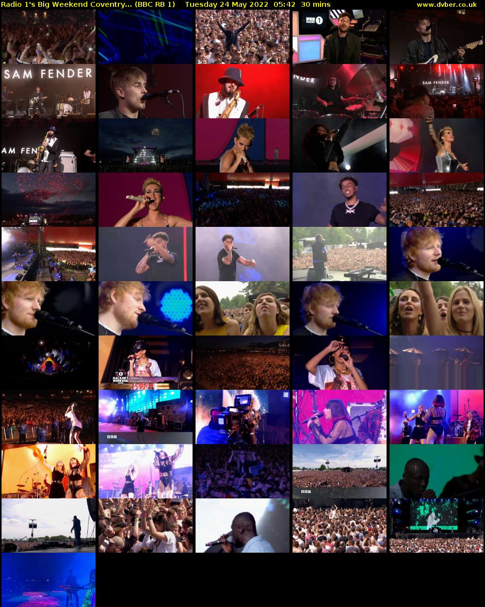 Radio 1's Big Weekend Coventry... (BBC RB 1) Tuesday 24 May 2022 05:42 - 06:12