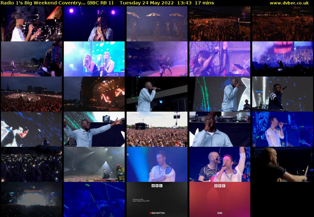 Radio 1's Big Weekend Coventry... (BBC RB 1) Tuesday 24 May 2022 13:43 - 14:00